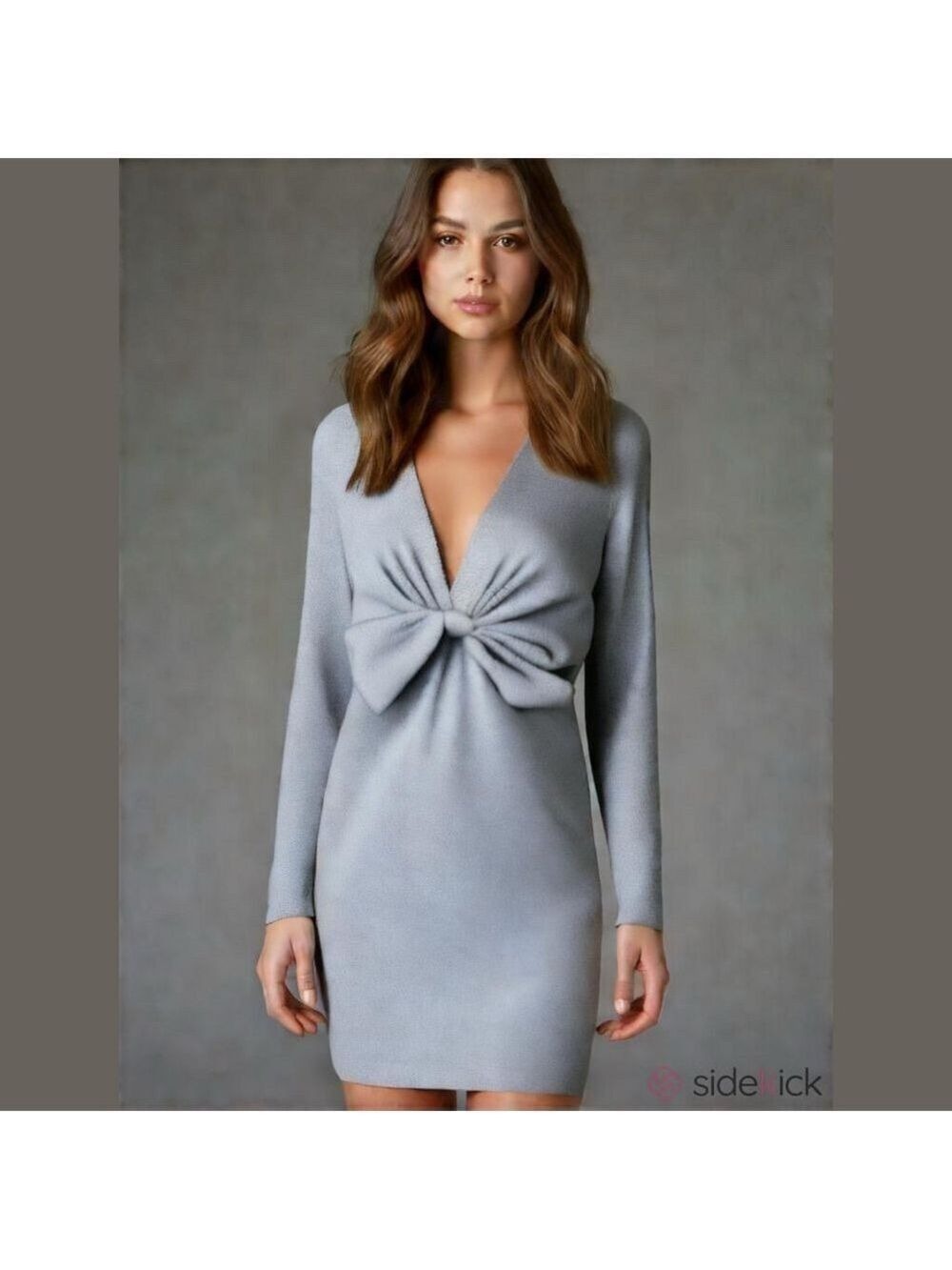 Zara Metallic Dress, NWT, Size L, PTP 22”, Length 36”, zip back, shoulder pads - Picture 7 of 7